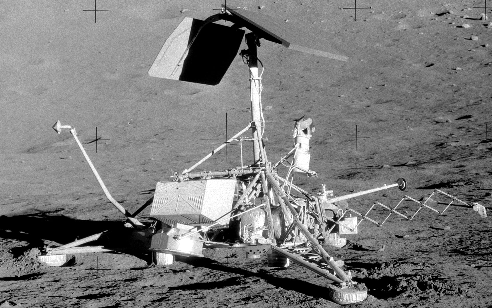 surveyor 7 moon lander on the moon