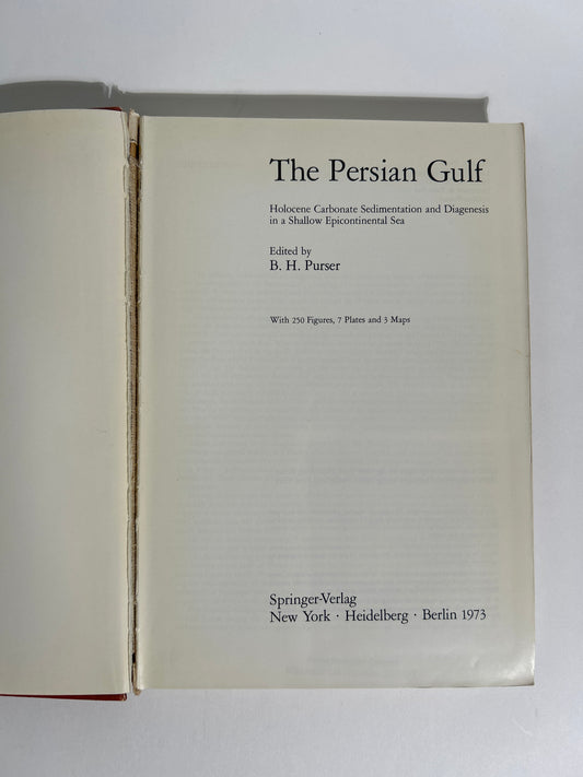 The Persian Gulf B.H. Purser Geological Reference Book w/ Supplemental Maps