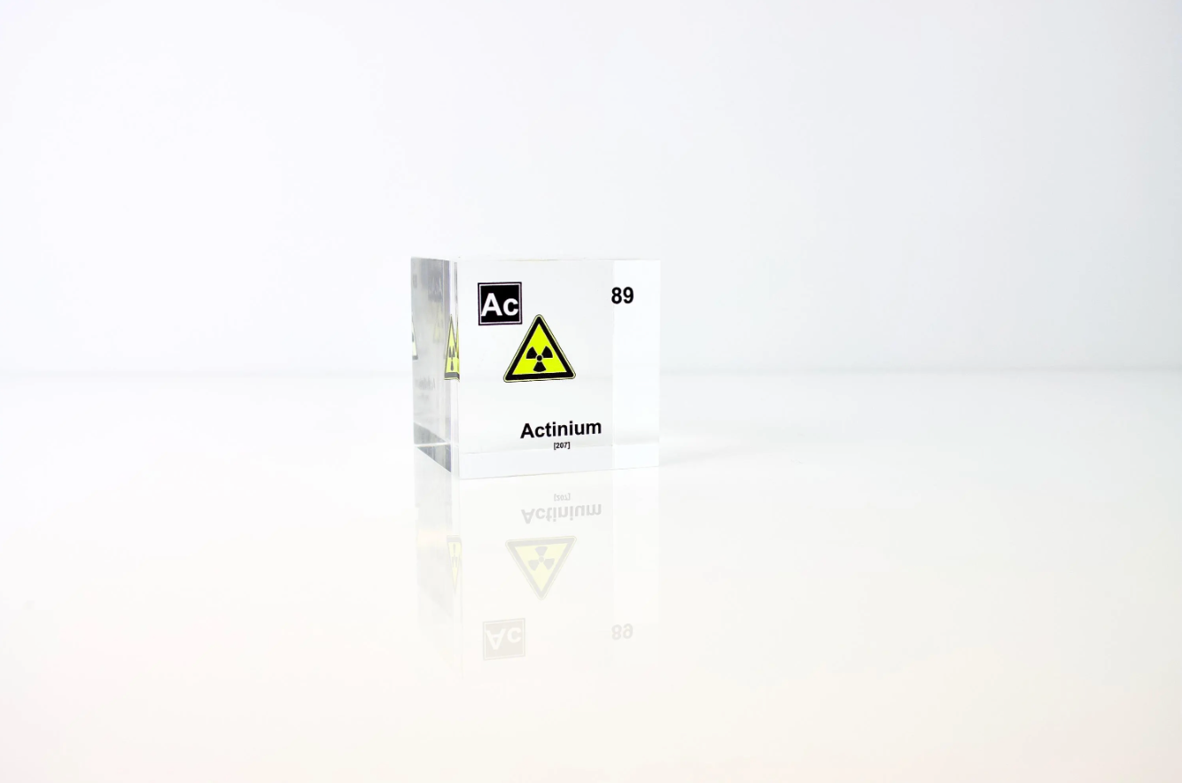 Actinium Element Cube - 2" Acrylic Display - Atomic Number 89