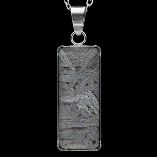 Aletai Meteorite Widmanstätten Pattern Rectangular Pendant