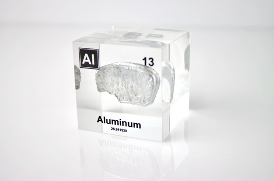 Aluminum Element Cube - 2" Acrylic Display - Atomic Number 13