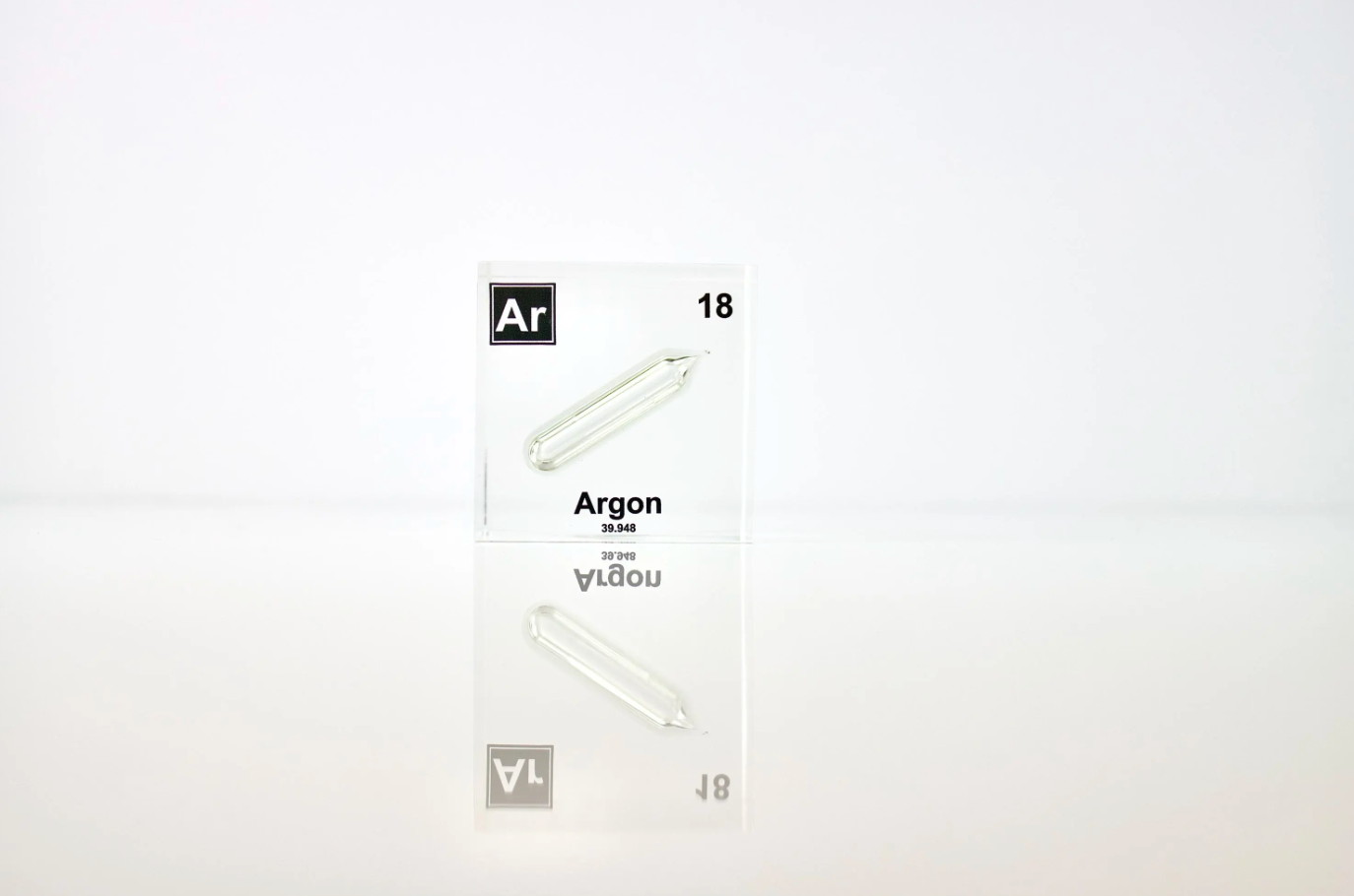 Argon Element Cube - 2" Acrylic Display - Atomic Number 18