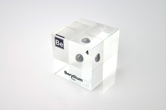 Beryllium Element Cube - 2" Acrylic Display - Atomic Number 4