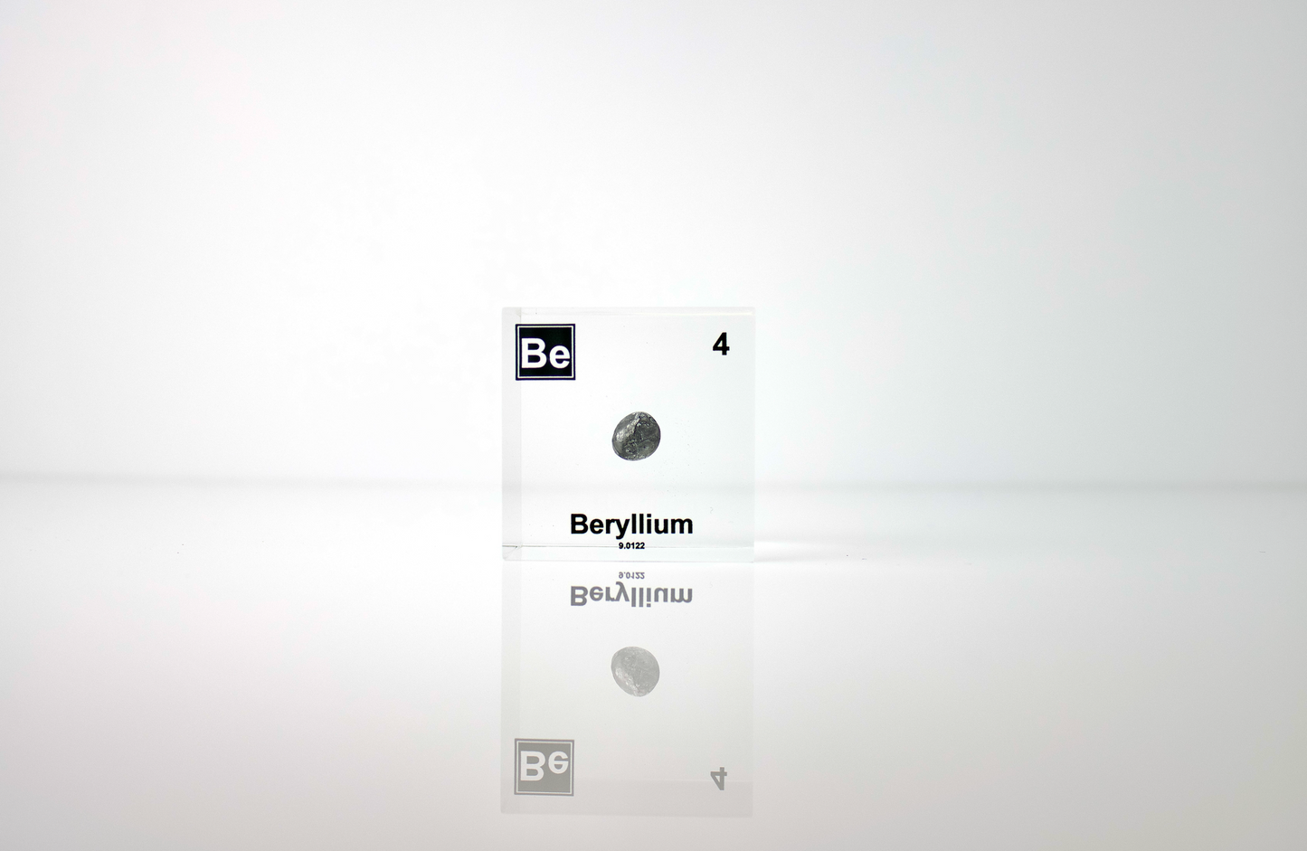 Beryllium Element Cube - 2" Acrylic Display - Atomic Number 4