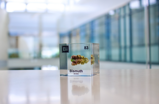Bismuth Element Cube - 2" Acrylic Display - Atomic Number 83