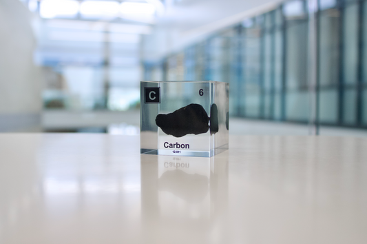 Carbon Element Cube - 2" Acrylic Display - Atomic Number 6