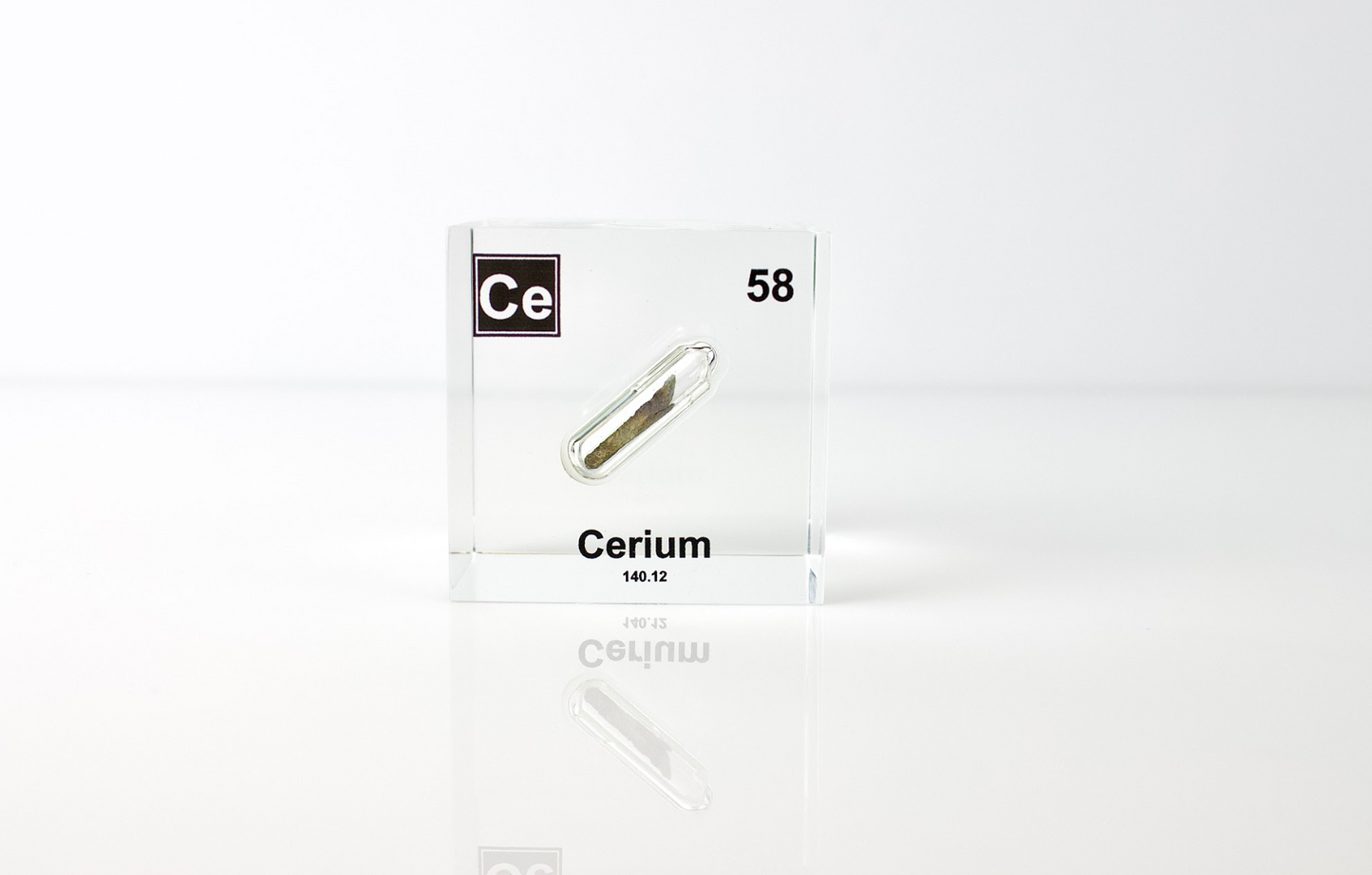 Cerium Element Cube - 2" Acrylic Display - Atomic Number 58