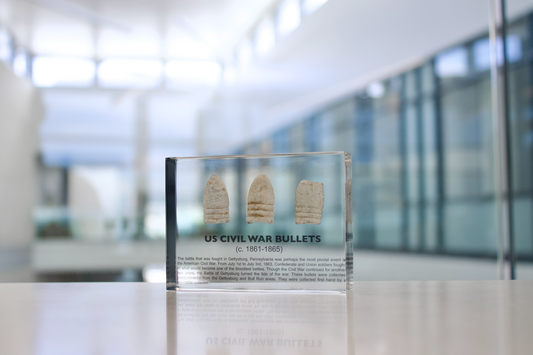 Civil War Bullets Artifact Display