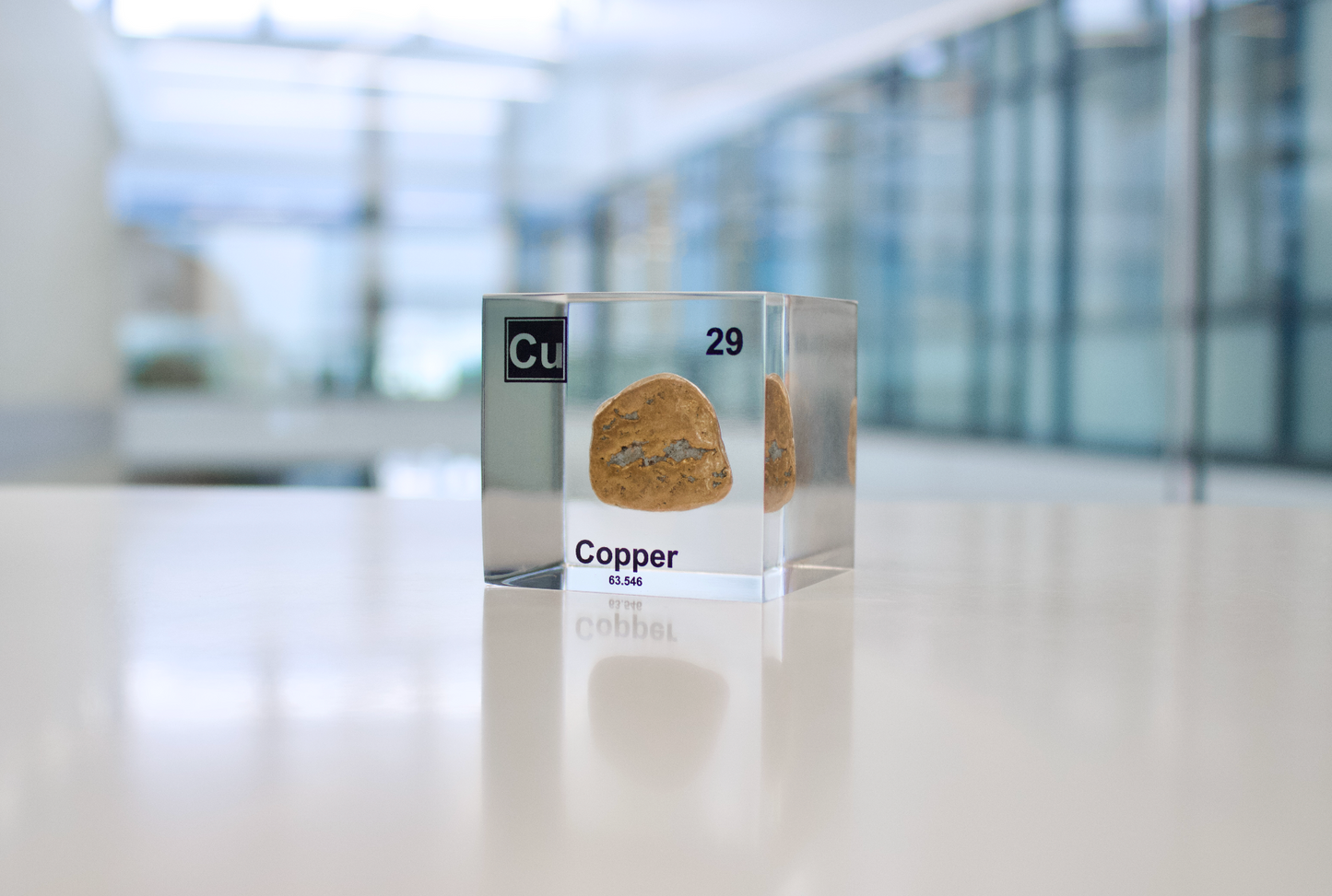 Copper Element Cube - 2" Acrylic Display - Atomic Number 29