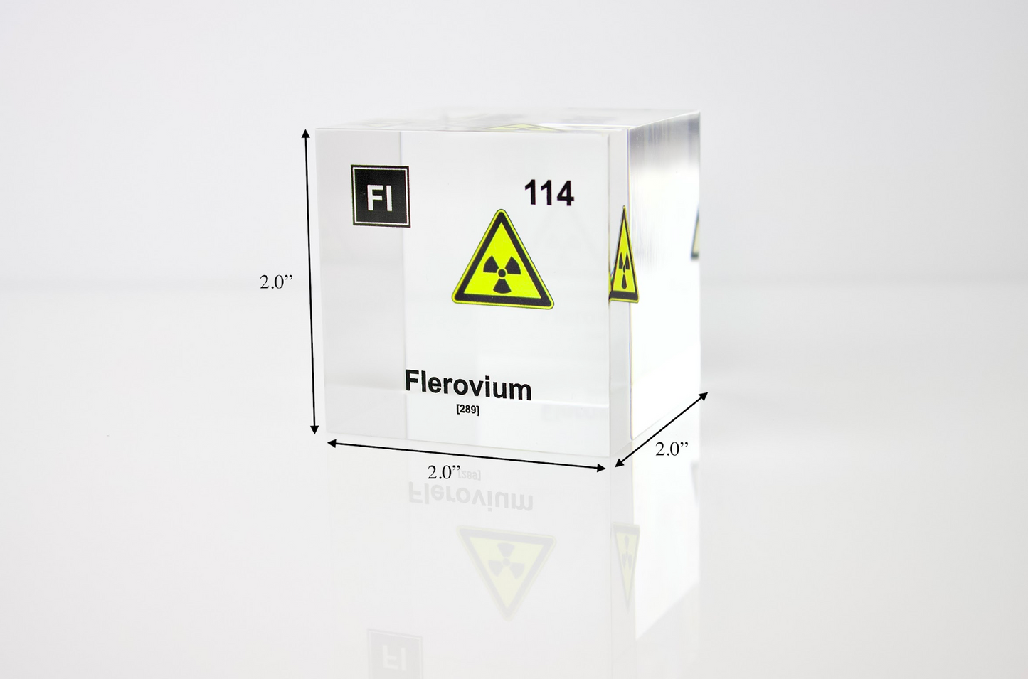 Flerovium Element Cube - 2" Acrylic Display - Atomic Number 114