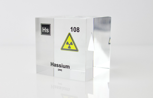 Hassium Element Cube - 2" Acrylic Display - Atomic Number 108