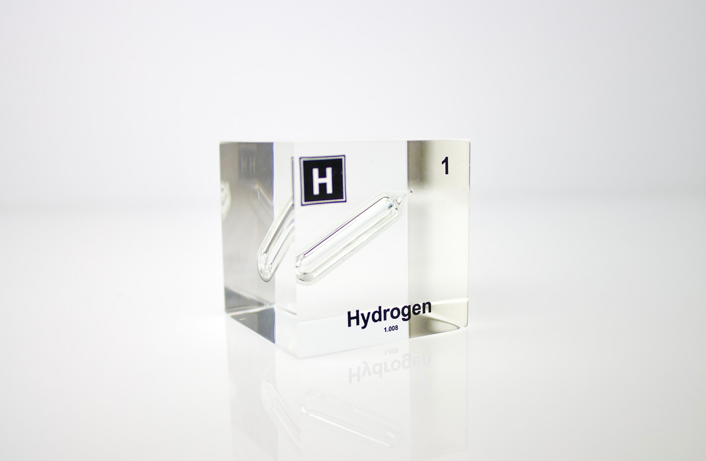 Hydrogen Element Cube - 2" Acrylic Display - Atomic Number 1