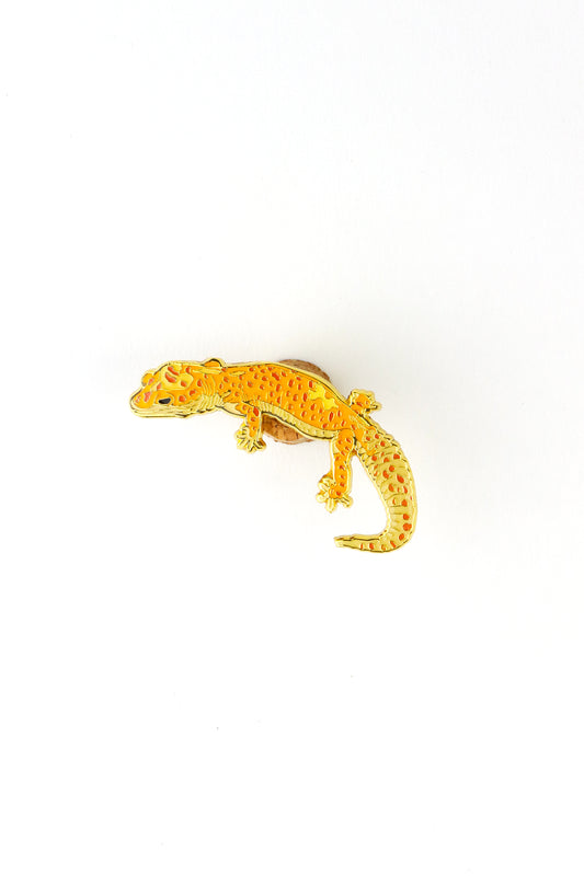 Leopard Gecko Enamel Pin (Eublepharis macularius) - Stemcell Science Shop