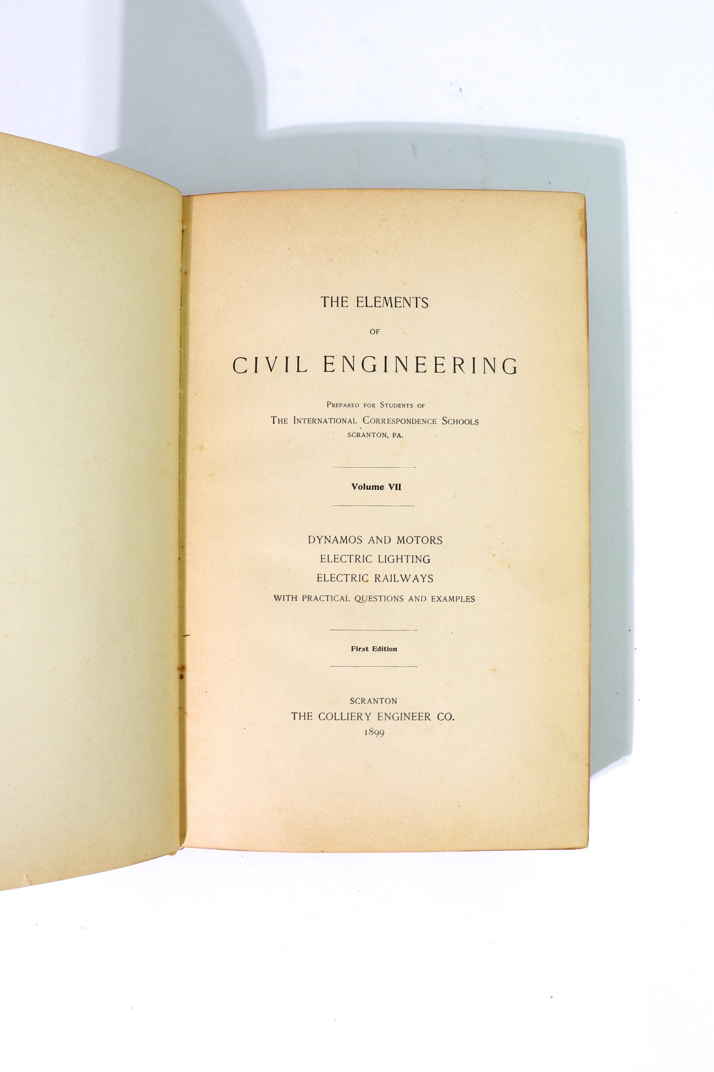 The Elements of Civil Engineering, Volume VII, First Edition