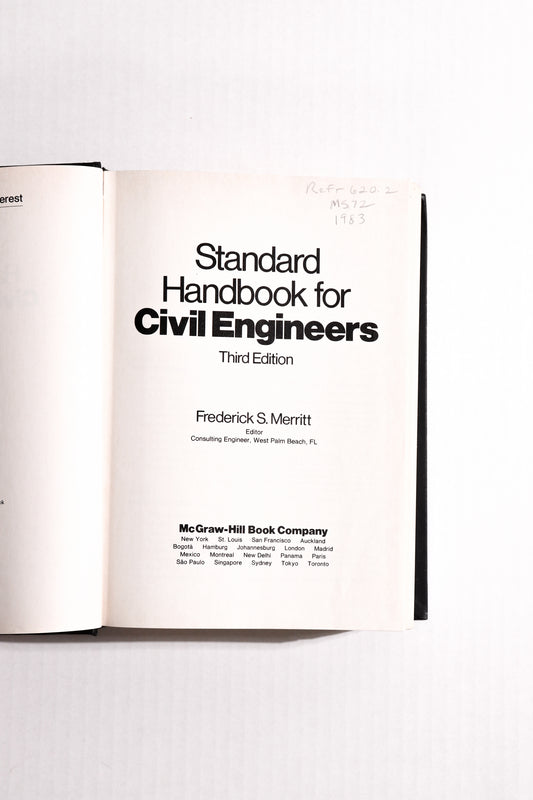 Standard Handbook for Civil Engineers, Third Edition