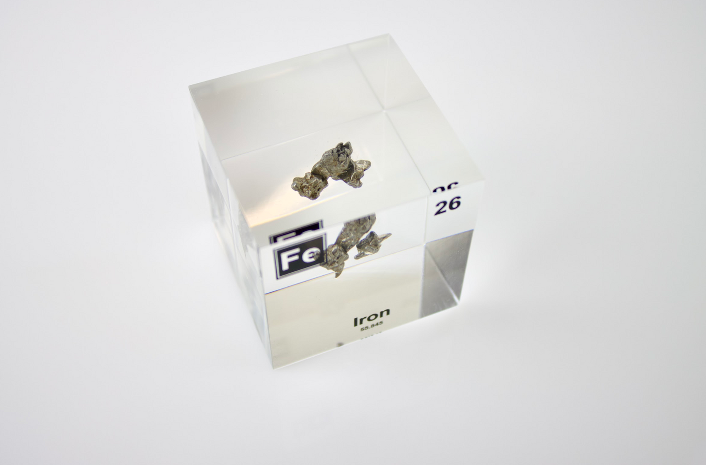 Iron Element Cube - 2" Acrylic Display - Atomic Number 26