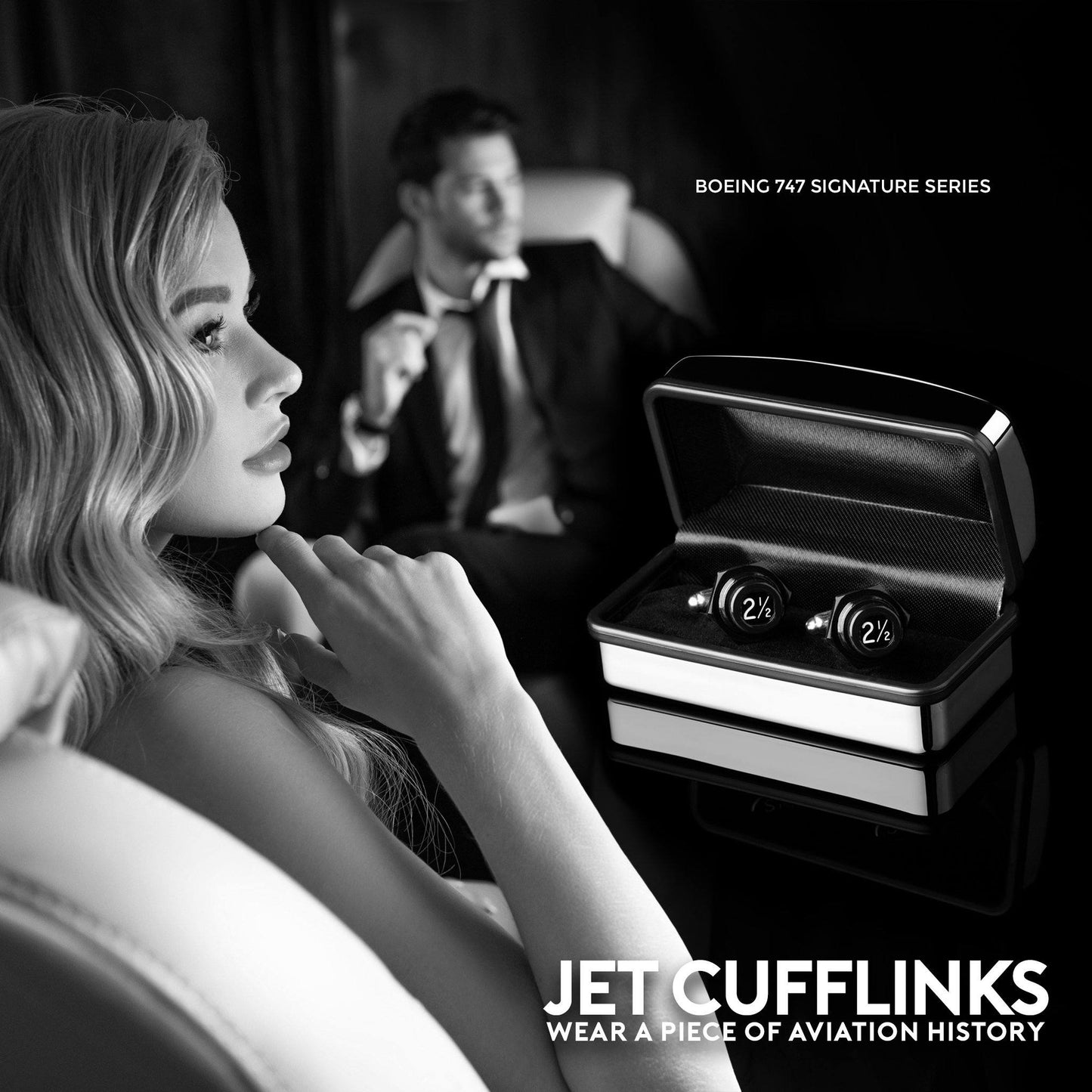 JET CUFFLINKS - CRAFTED FROM THE MIGHTY BOEING 747