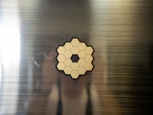 James Webb Space Telescope JWST Metallic Gold Magnet