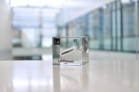 Lanthanum Element Cube - 2" Acrylic Display - Atomic Number 57