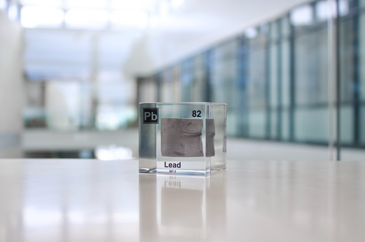 Lead Element Cube - 2" Acrylic Display - Atomic Number 82