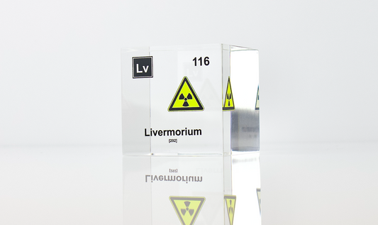 Livermorium Element Cube - 2" Acrylic Display - Atomic Number 116