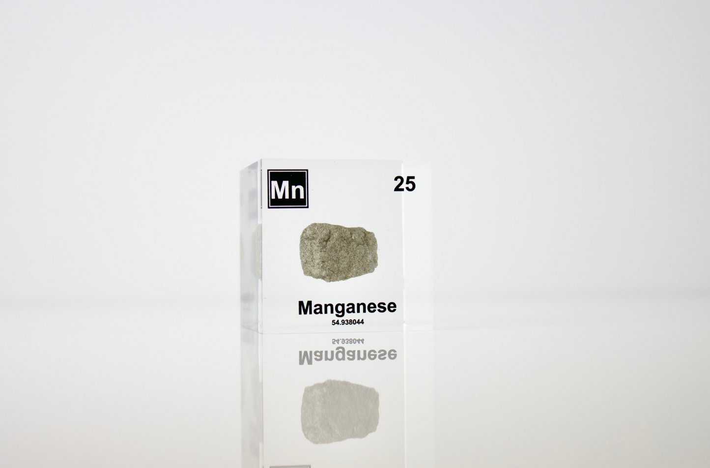 Manganese Element Cube - 2" Acrylic Display - Atomic Number 25