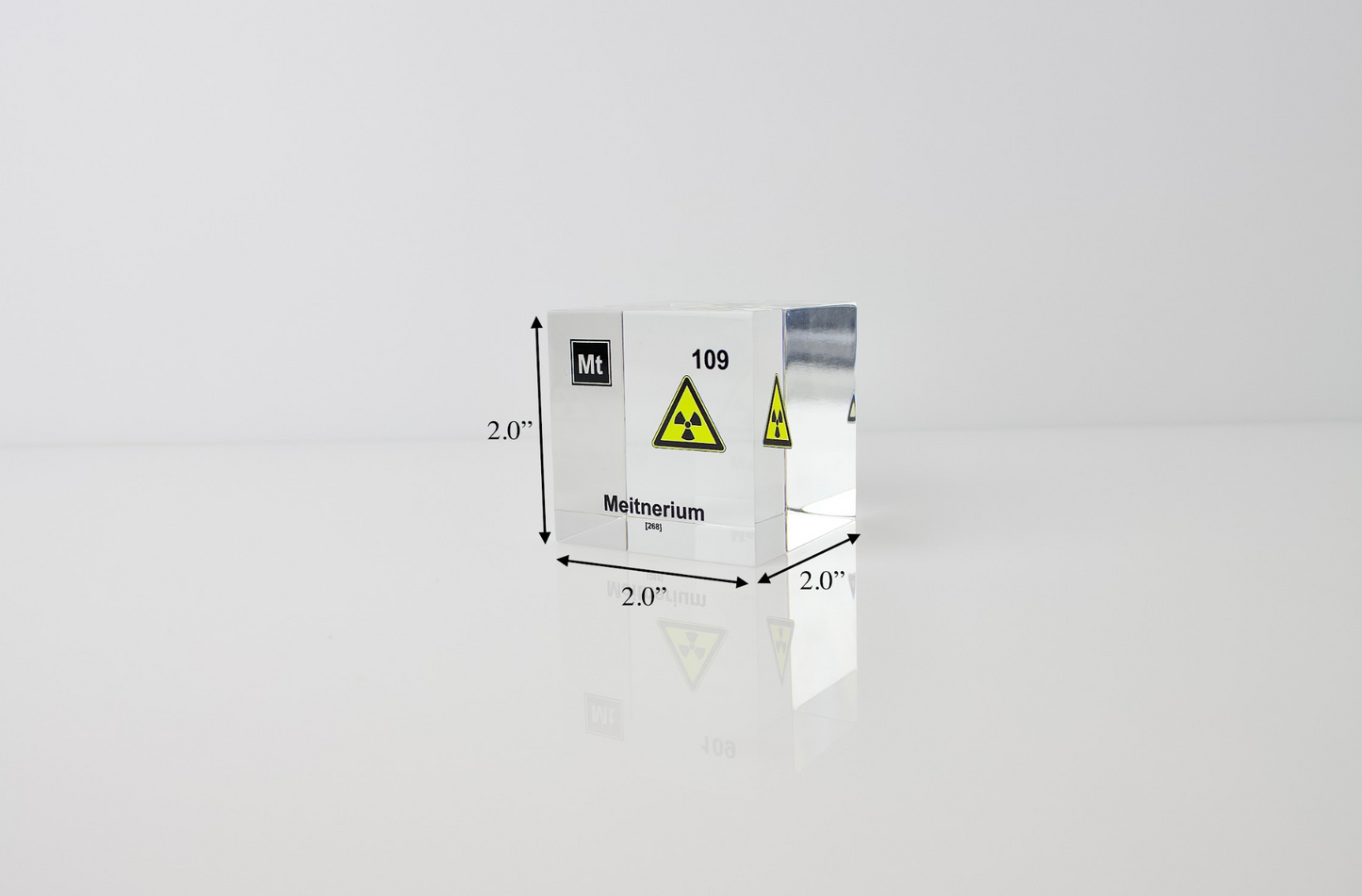 Meitnerium Element Cube - 2" Acrylic Display - Atomic Number 109