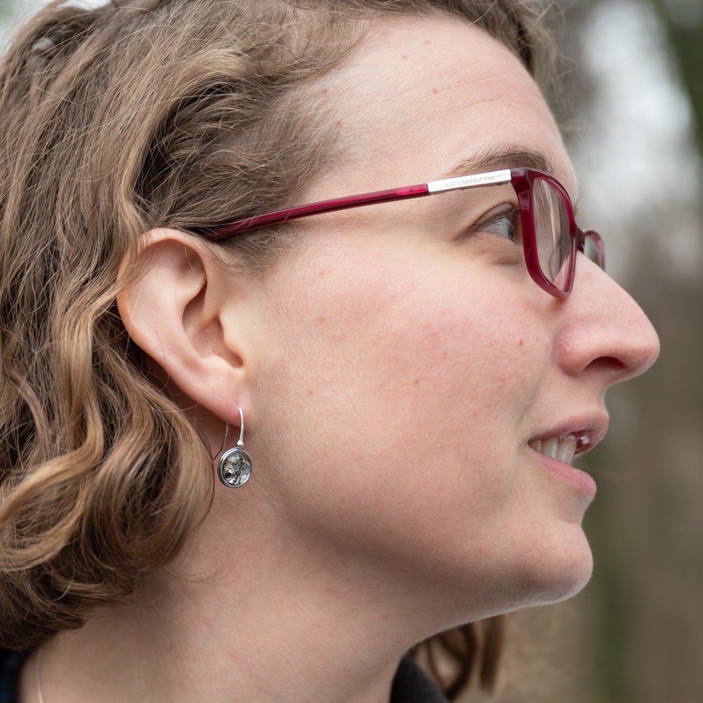 Nebula Fire Earrings - Birth of the Solar System - Allende Meteorite