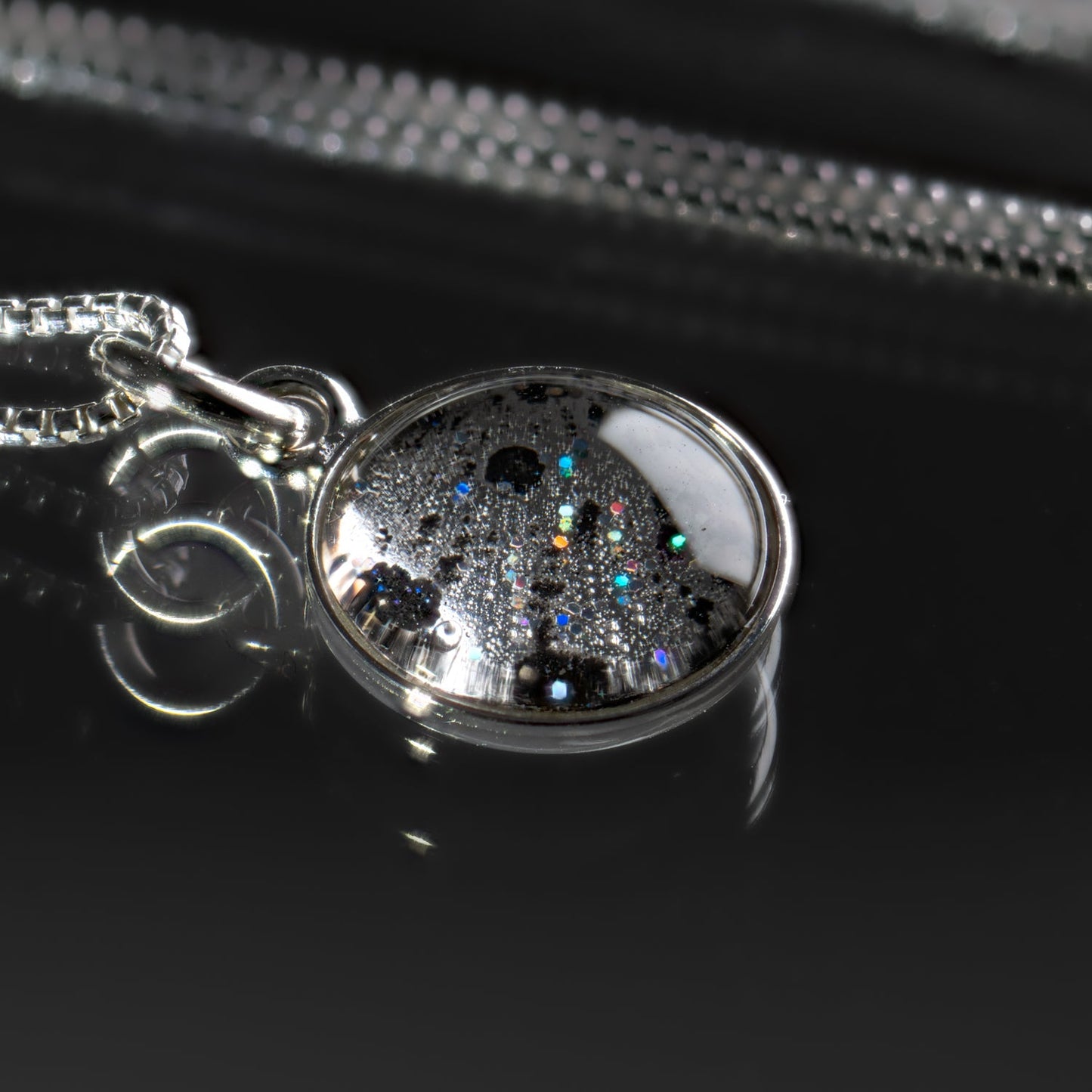 Nebula Fire Pendant - Birth of the Solar System Necklace - Allende Meteorite
