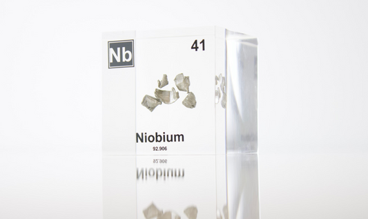 Niobium Element Cube - 2" Acrylic Display - Atomic Number 41