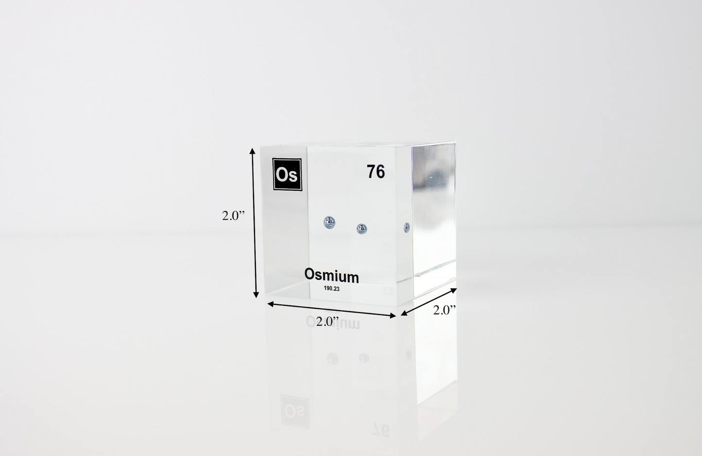 Osmium Element Cube - 2" Acrylic Display - Atomic Number 76