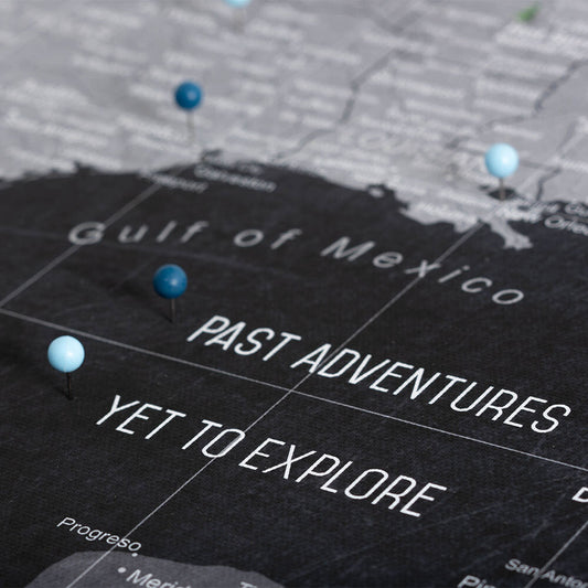 Push Pin National Parks Map: Modern Slate (Pins Included)