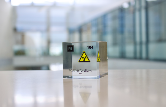 Rutherfordium Element Cube - 2" Acrylic Display - Atomic Number 104