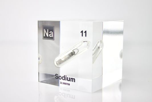 Sodium Element Cube - 2" Acrylic Display - Atomic Number 11