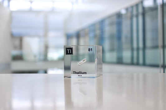 Thallium Element Cube - 2" Acrylic Display - Atomic Number 81