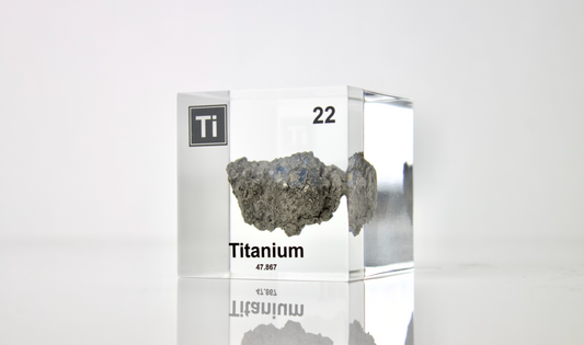 Titanium Element Cube - 2" Acrylic Display - Atomic Number 22