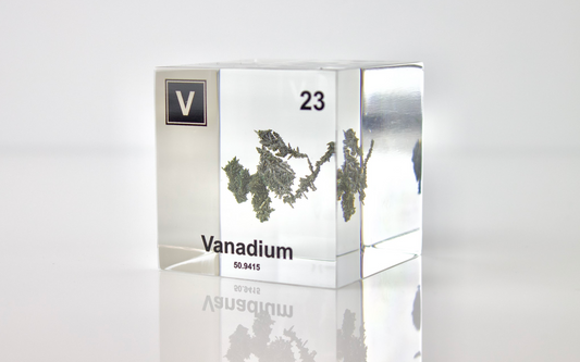 Vanadium Element Cube - 2" Acrylic Display - Atomic Number 23