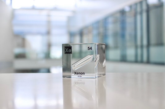 Xenon Element Cube - 2" Acrylic Display - Atomic Number 54