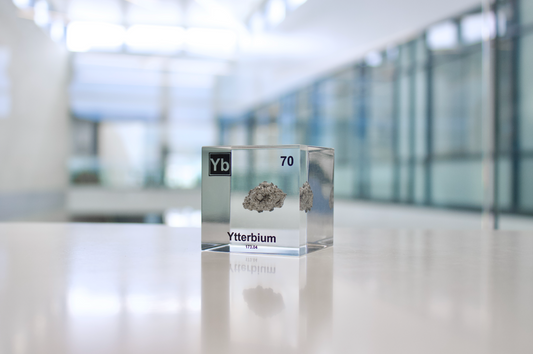 Ytterbium Element Cube - 2" Acrylic Display - Atomic Number 70