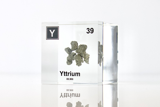 Yttrium Element Cube - 2" Acrylic Display - Atomic Number 39