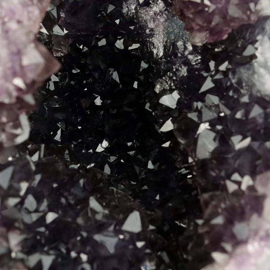 Amethyst Dark Purple Crystals Geode Natural Mineral Specimen # B 4645