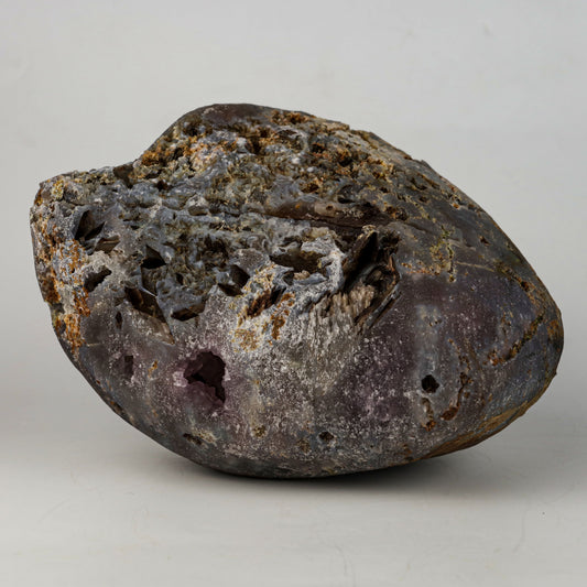 Amethyst Purple Crystals Geode (2 Halves ) Natural Mineral Specimen # B 5004