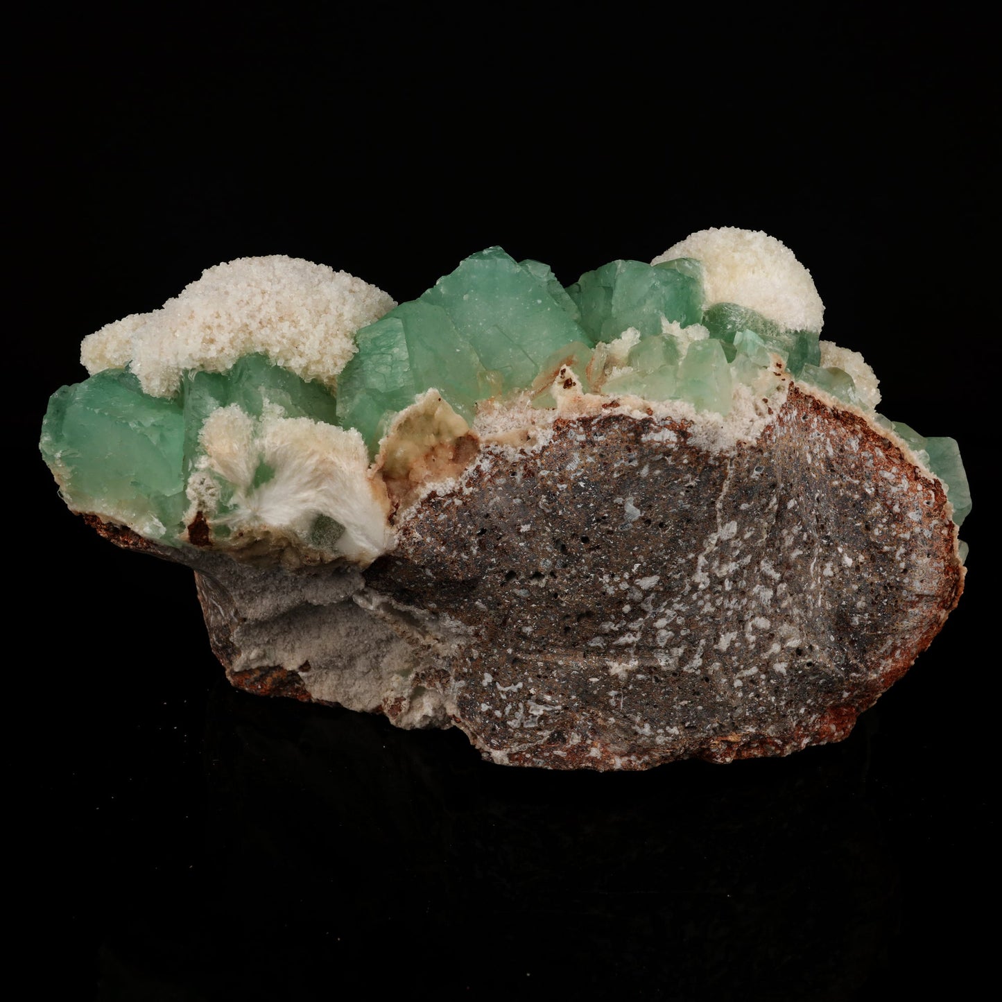 Apophyllite Green Cube with Mordenite Free Standing Natural Mineral Specimen # B 5979