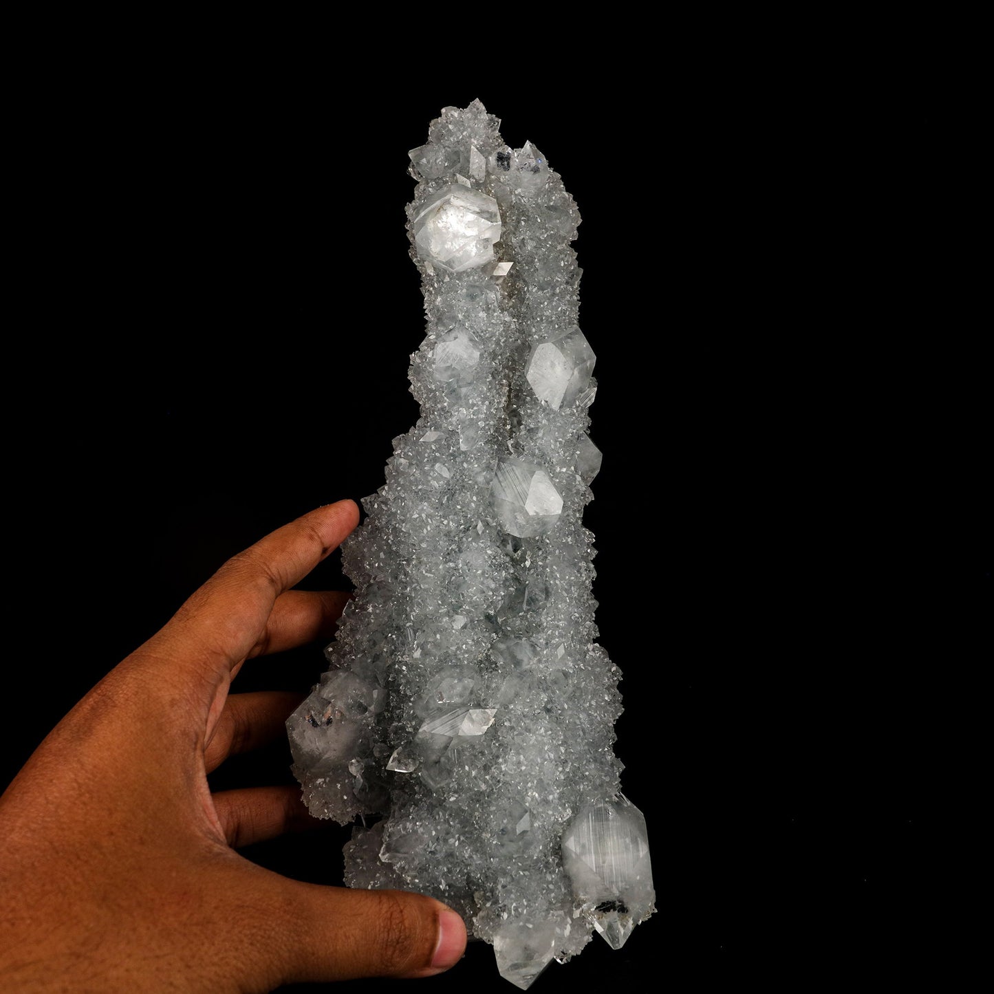 Apophyllite on MM Quartz Natural Mineral Specimen # B 6384