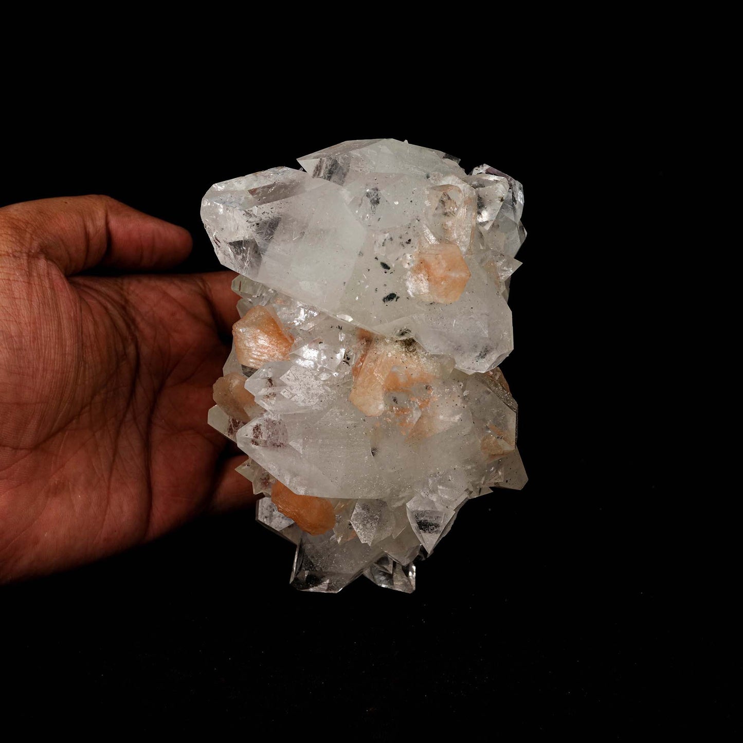 Apophyllite Sparkling with Stilbite Natural Mineral Specimen # B 5193