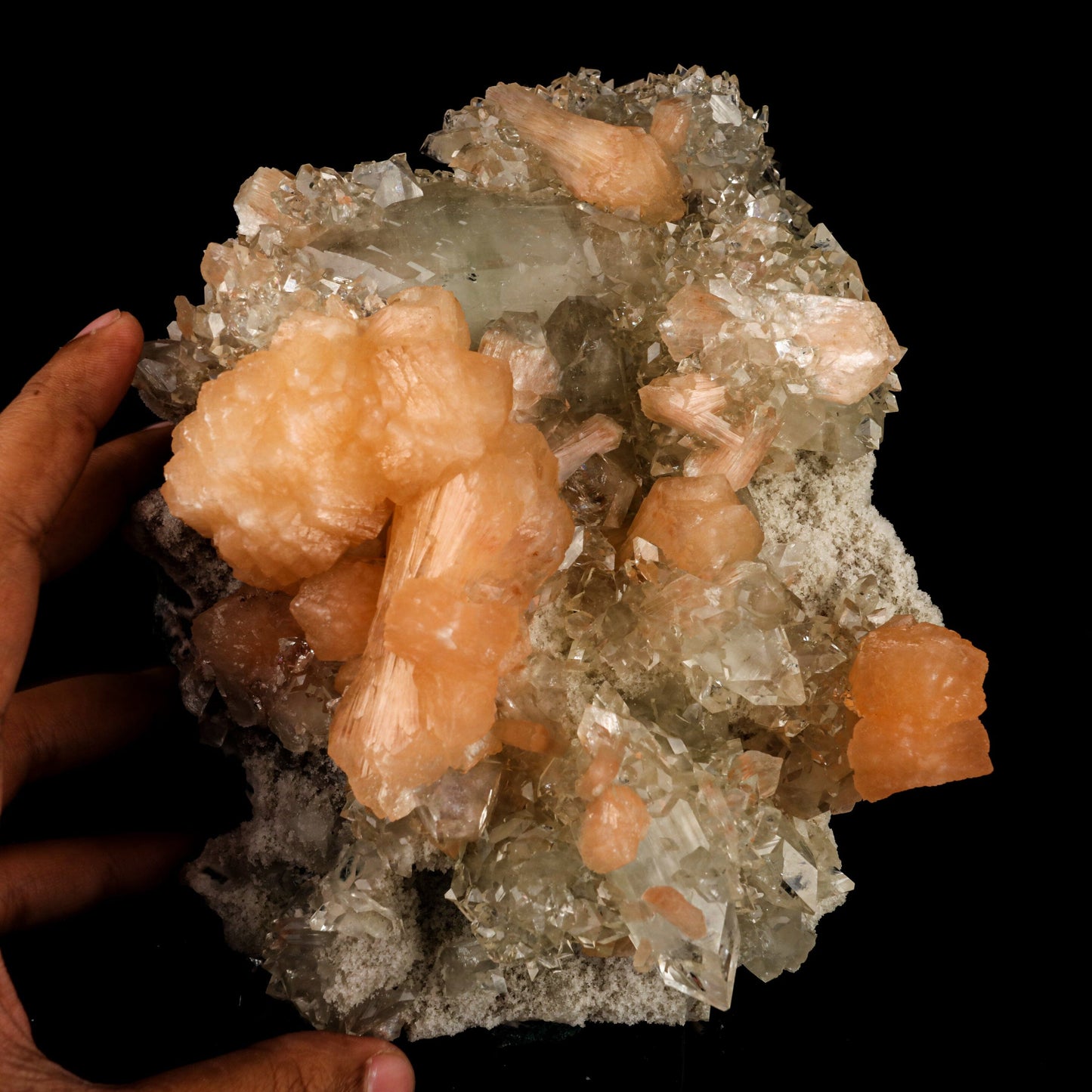 Apophyllite with Stilbite Natural Mineral Specimen # B 6465