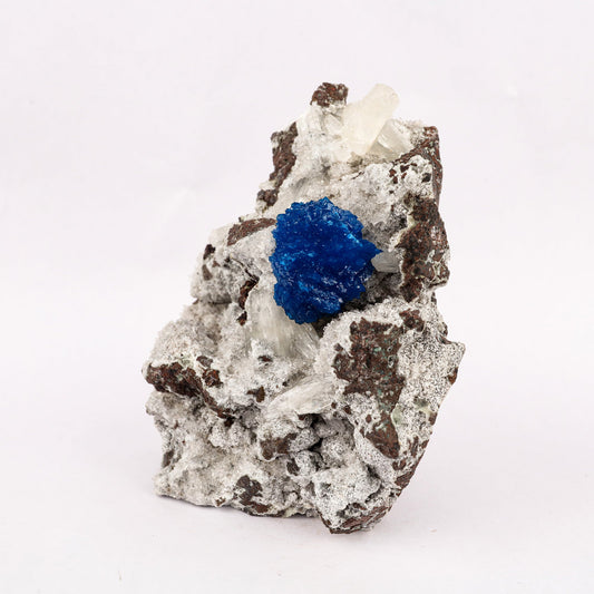 Cavansite on Heulandite (Rare Find) Free Standing Natural Mineral Specimen # B 6304