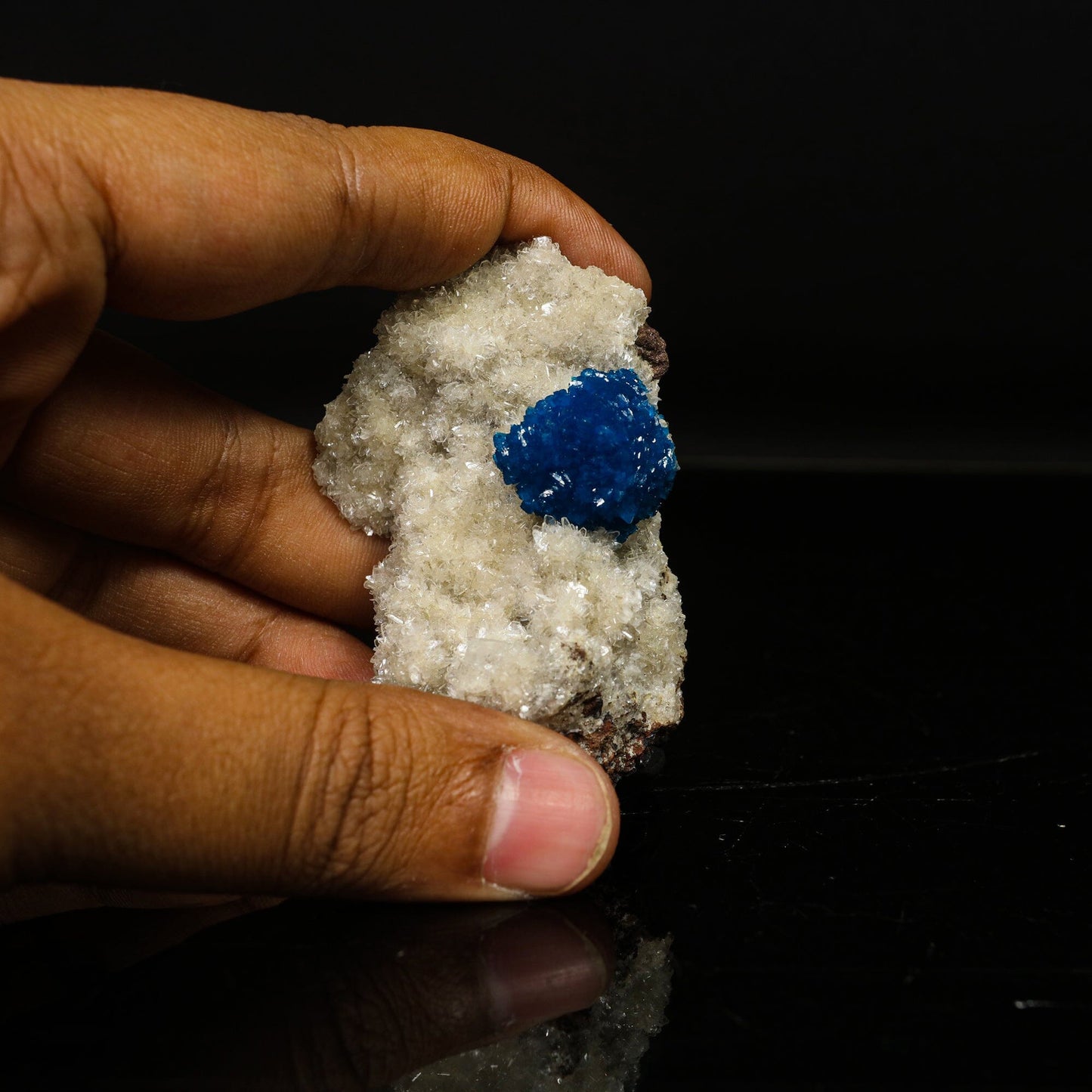 Cavansite on Heulandite (Rare Find) Natural Mineral Specimen # B 6756