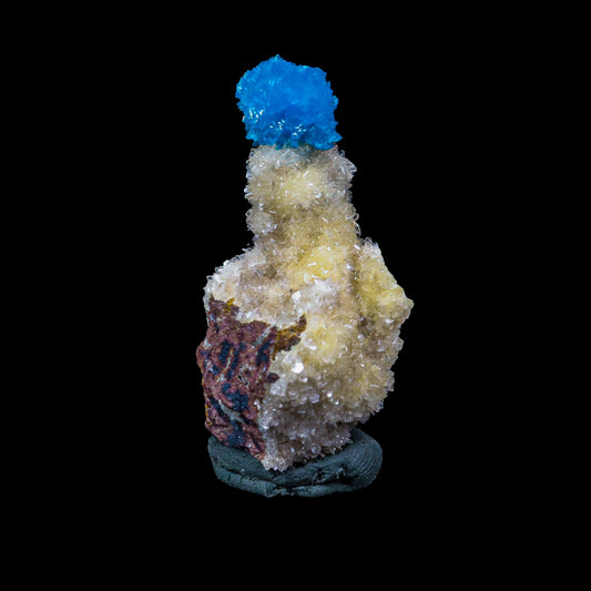 Cavansite on Heulandite (Rare Find) Natural Mineral Specimen # B 6950