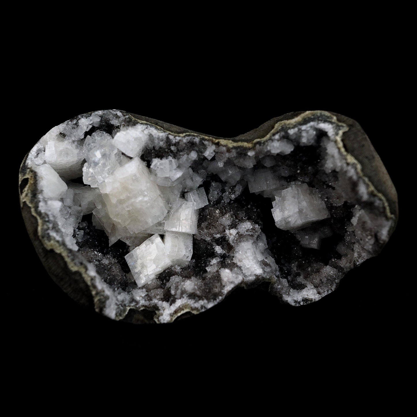 Chabazite Pesudeo Crystals inside Chalcedony Vug Natural Mineral Specimen # B 4661